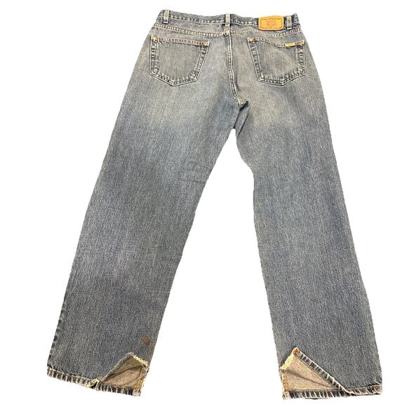 Levis Strauss Signature Jeans Mens 36x32 Blue Denim Relaxed Fit Straight Leg - Picture 7 of 14